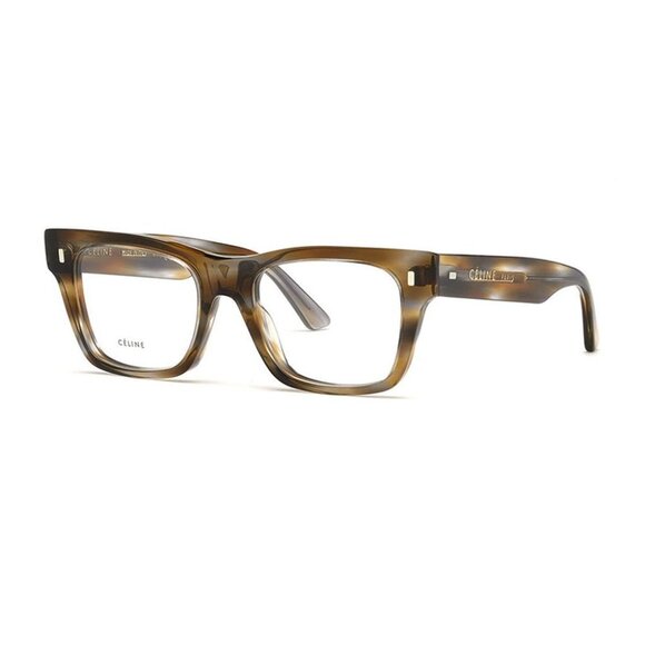 NEW CELINE CL50011F 055 EYEGLASSES HAVANA SQUARE UNISEX CELINE EYEWEAR - Picture 1 of 3